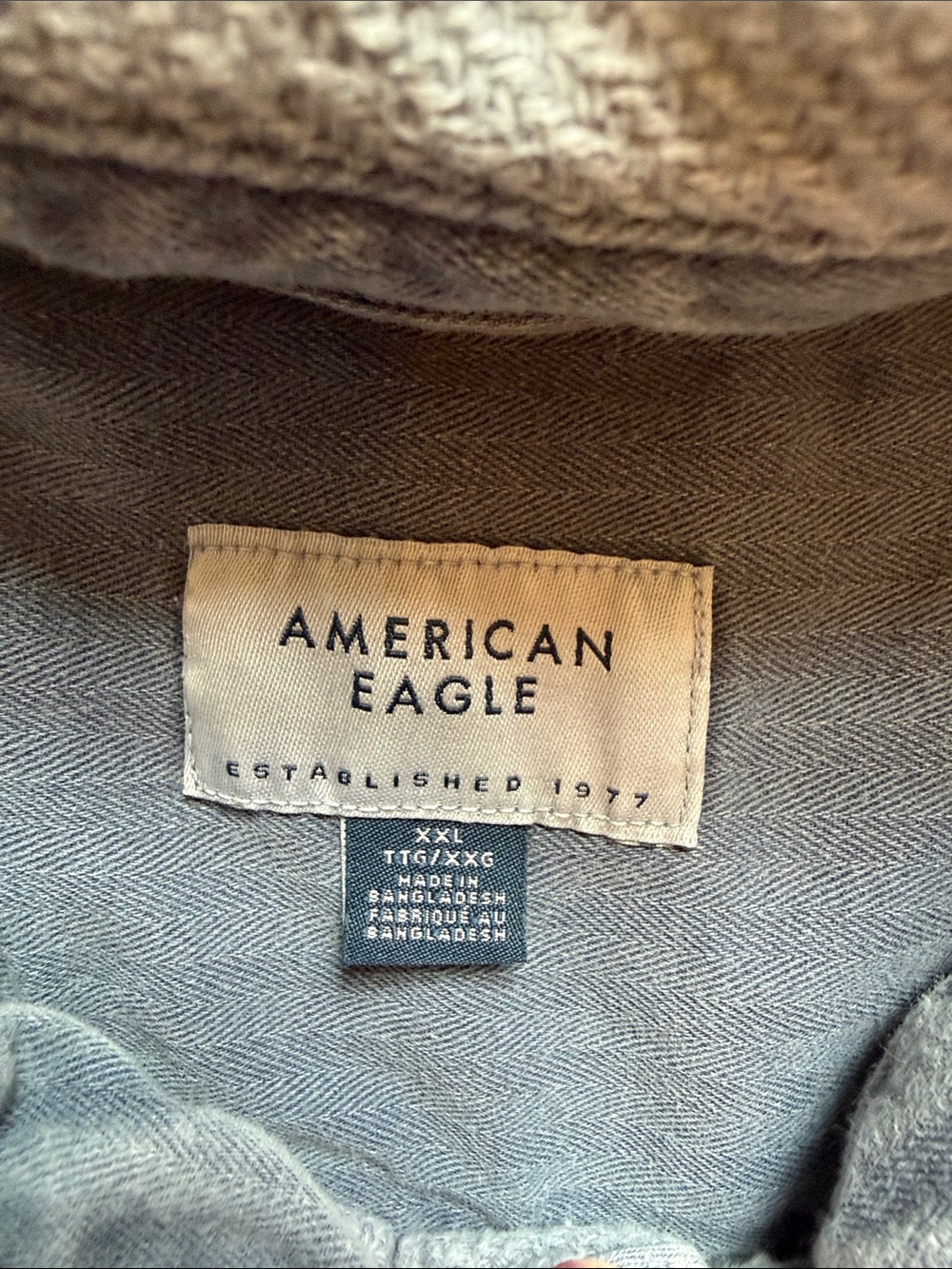 Men’s button up American Eagle casual shirt sz XXL - Picture 3 of 6